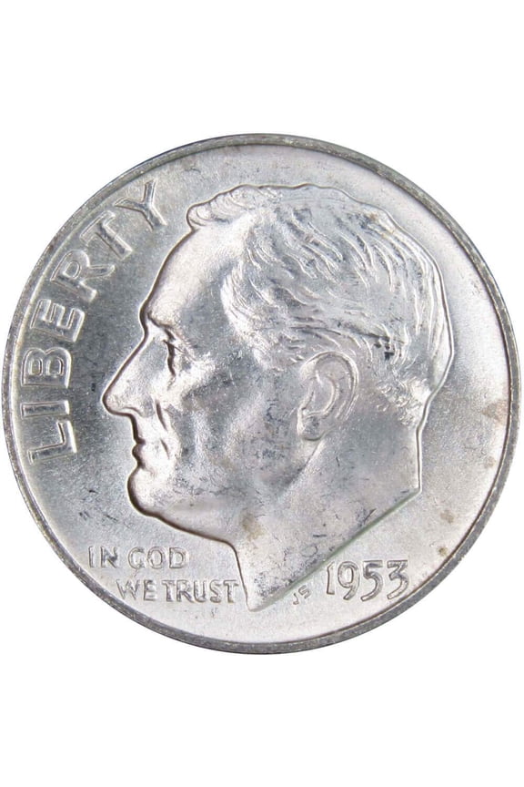 1953 D Roosevelt Dime BU Uncirculated Mint State 90% Silver 10c US Coin