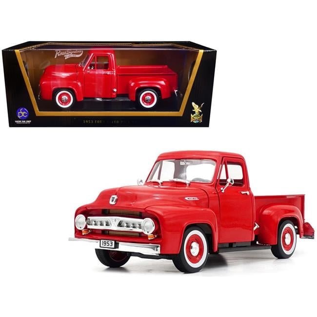 1953 Ford F-100 Pickup Truck Red 1-18 Diecast Model Car - Walmart.com