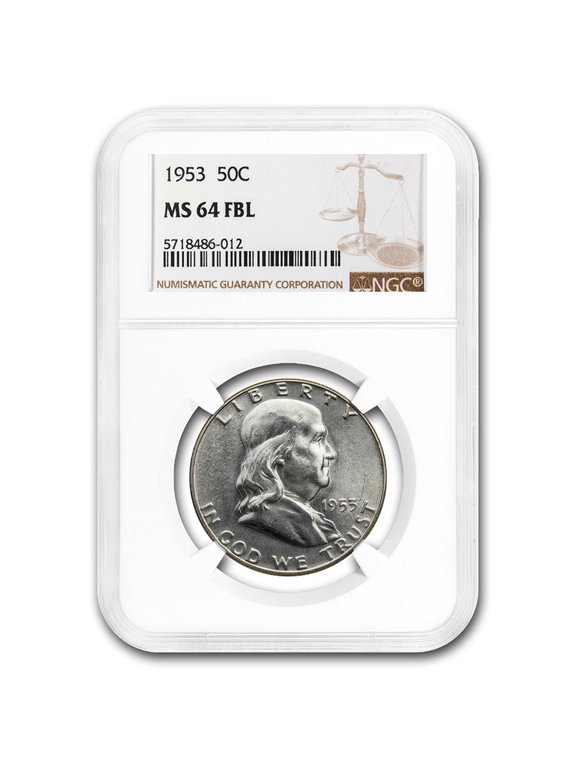 1953 Franklin Half Dollar MS-64 NGC (FBL)
