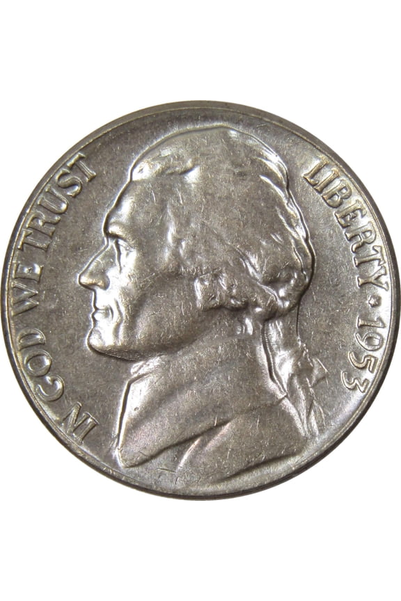 1953 Jefferson Nickel 5 Cent Piece BU Uncirculated Mint State 5c US Coin