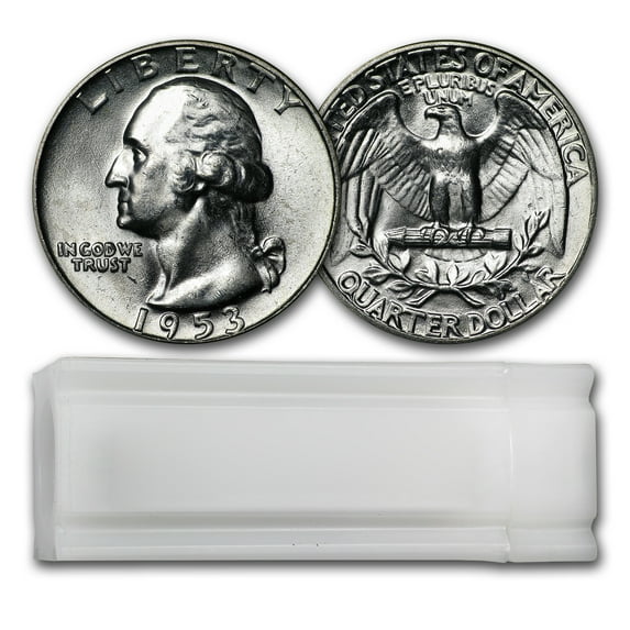 1953 Washington Quarter 40-Coin Roll BU