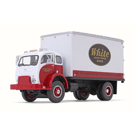 1953 White 3000 Dry Goods Van, White & Red - First Gear 10-4084 - 1/34 Scale Diecast Model Toy Car