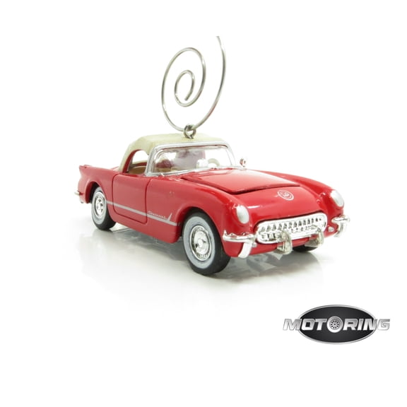 1954 '54 Chevy Corvette Red Car Rare Christmas Tree Ornament Diecast