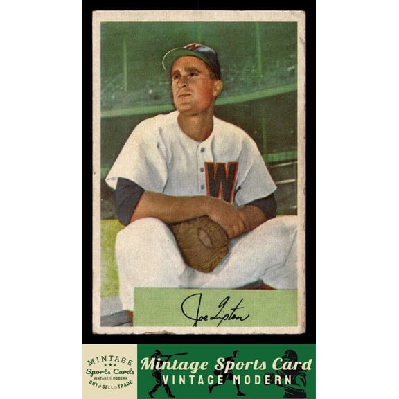 1954 Bowman Joe Tipton #180 Washington Senators Baseball Card