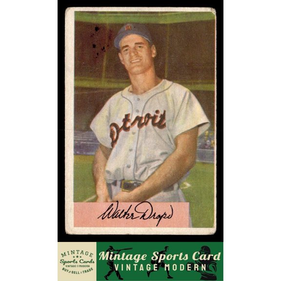 1954 Bowman Walt Dropo Detroit Tigers #7 Baseball Card