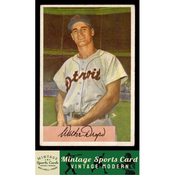 1954 Bowman Walt Dropo #7 Detroit Tigers MLB Baseball Trading Card