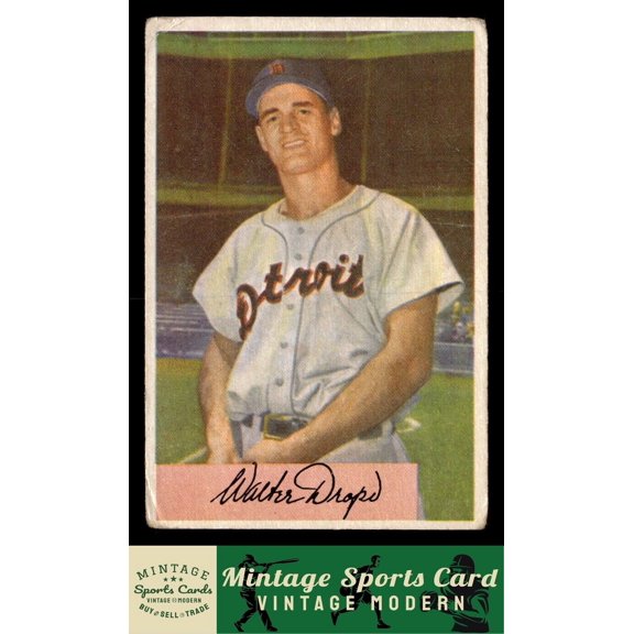 1954 Bowman Walt Dropo #7 Detroit Tigers Baseball Card