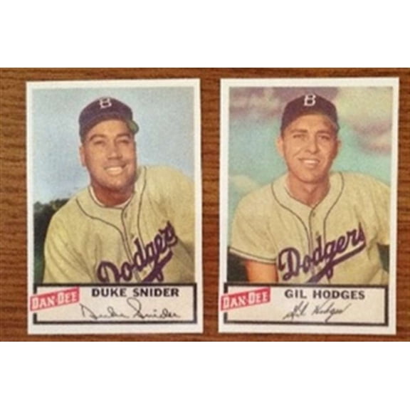 1954 Dan-Dee REPRINT Brooklyn Dodgers Team Set 2 Cards Gil Hodges Duke Snider