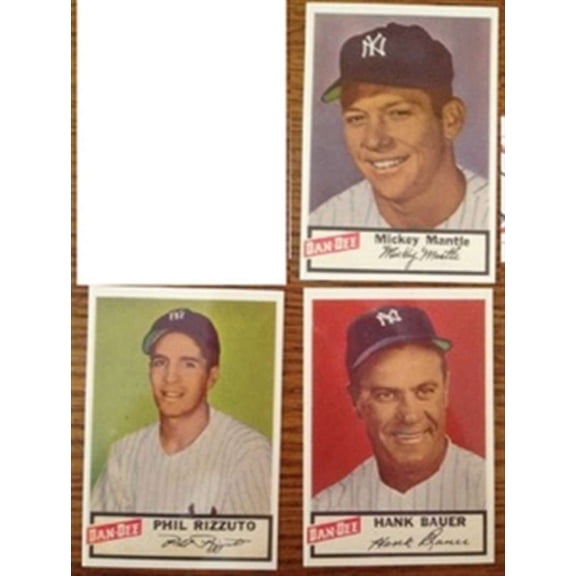 1954 Dan-Dee REPRINT New York Yankees Team Set 3 Cards Mickey Mantle Near NM-MT to NM-MT