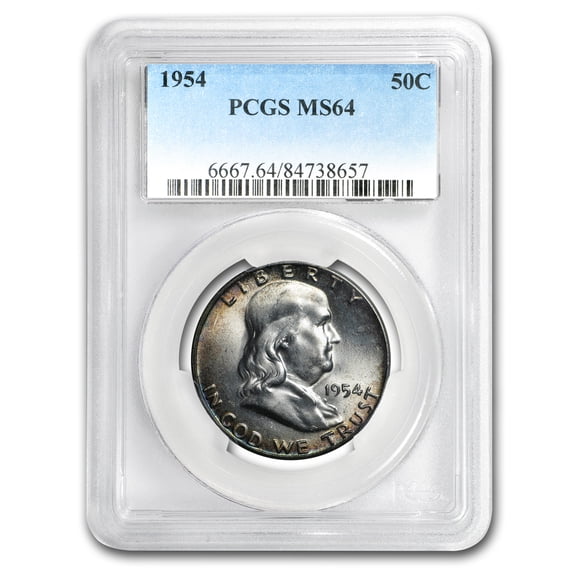 1954 Franklin Half Dollar MS-64 PCGS
