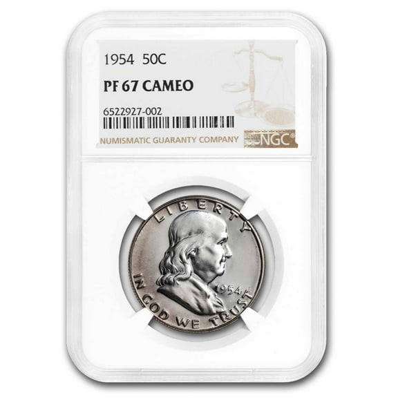 1954 Franklin Half Dollar PF-67 Cameo NGC