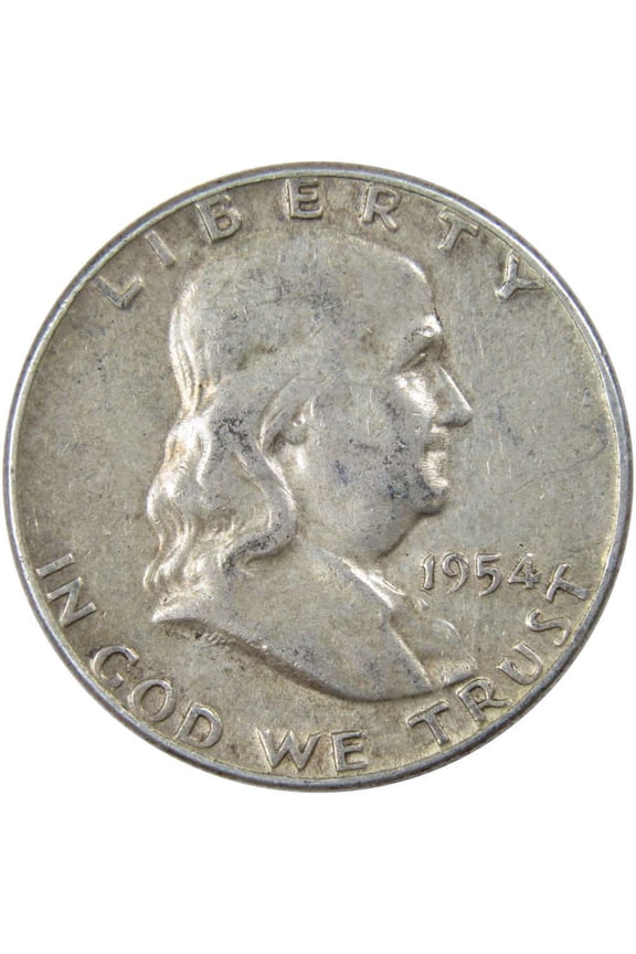 1954 Franklin Half Dollar VF Very Fine 90% Silver 50c US Coin Collectible
