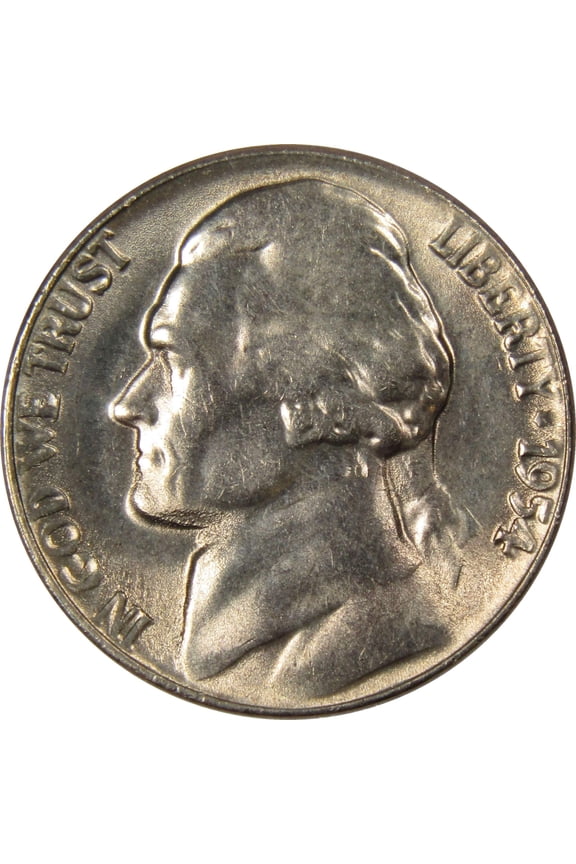 1954 Jefferson Nickel 5 Cent Piece BU Uncirculated Mint State 5c US Coin