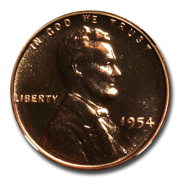 U.S. Mint 1954 Copper PF-68 Lincoln Cent, Red