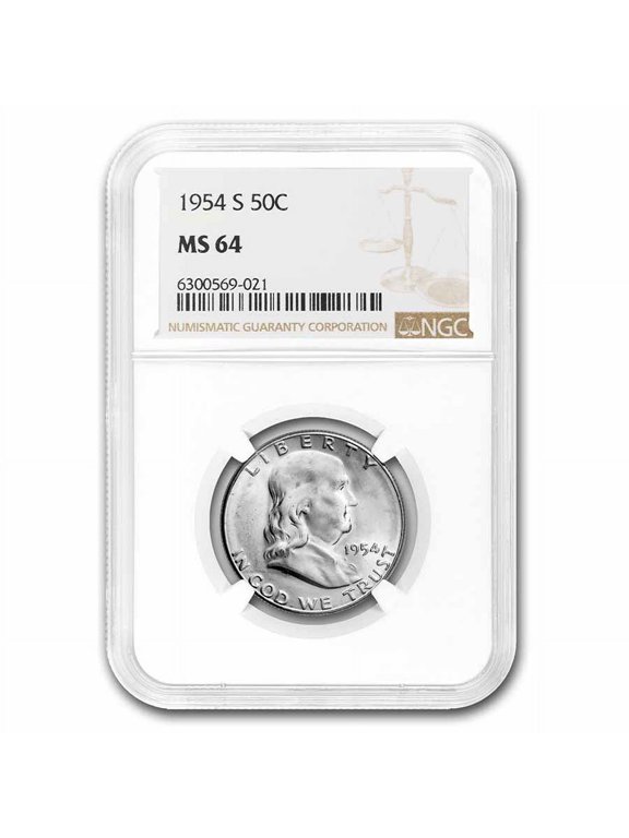 1954-S Franklin Half Dollar MS-64 NGC