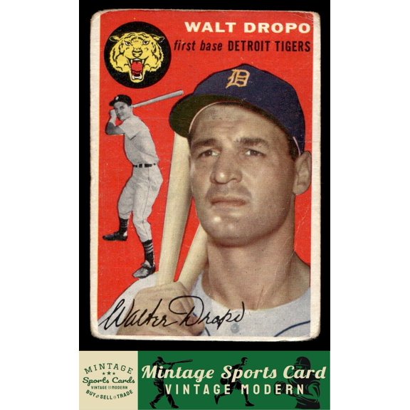 1954 Topps Walt Dropo #18 Detroit Tigers Baseball Card