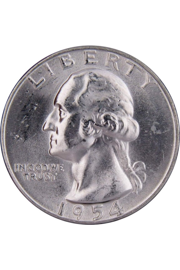 1954 Washington Quarter BU Uncirculated Mint State 90% Silver 25c US Coin