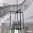 thumbnail image 1 of Hunter - Kerrison 4-light Natural Black Iron, Medium Size Pendant Light, Dimmable, Rectangle Shaped, for Bedrooms, Dining, Living Rooms - 19540, 1 of 6