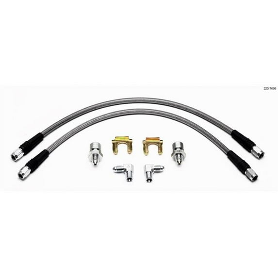 1955-1957 0.12-27 NPT in. Flexline Front Brake Line Kit