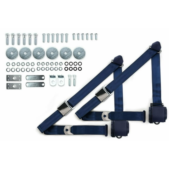 1955-1957 Tri-Five Chevy Retractable Shoulder Safety Seat Belt Kit Aviation