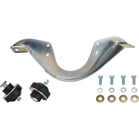 1955-1994 Chevy Small Block Engine Mount Kit: Bolt-Through Cushion for 265-400 Engines, Heavy-Duty Vibration Dampening, Universal Set-Up, Includes Cradle Front Motor Mount, Bolts & Bushings