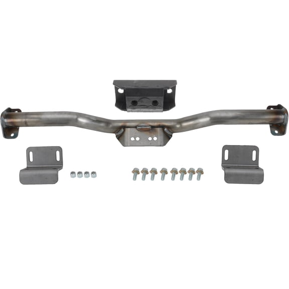 1955-57 Chevy Tubular Transmission Crossmember & Cushion Kit, Modern Transmission Compatibility, No-Weld Installation, 2" OD Steel Tube, OEM-Spec Rubber Cushion, Driveline Angle Ready