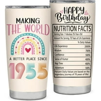 1955 Birthday Gift for 70 Year Old Woman, 70th Birthday Gifts for Women, 1955 Birthday Tumbler 20oz，Turning 70 Year Old Gifts for Women 70th Bday