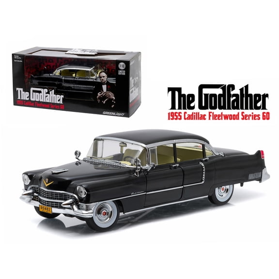 1955 Cadillac Fleetwood Series 60 Special Black "The Godfather" (1972) Movie 1/18 Diecast Model Car by Greenlight