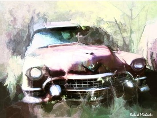 1955 Cadillac in Harmony Canvas Art - Robert Michaels (18 x 14)