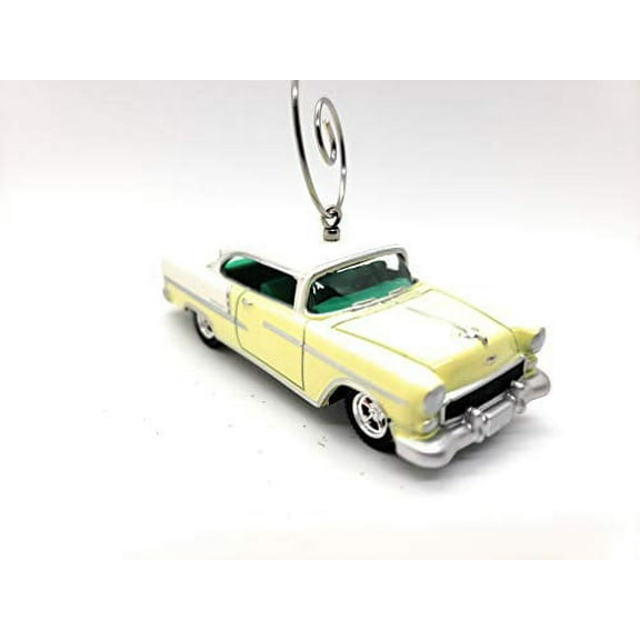 1955 Chevrolet Bel Air Car Custom Christmas Ornament 1:64 Diecast Yellow