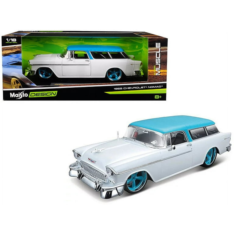 1955 Chevrolet Bel Air Nomad Metallic White with Blue Top \Classic