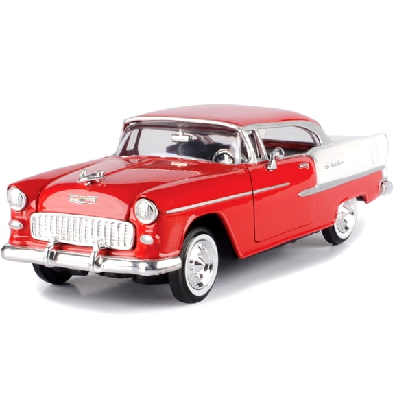 1955 Chevrolet Bel Air Red 1/24 Diecast Model Car by Motormax
