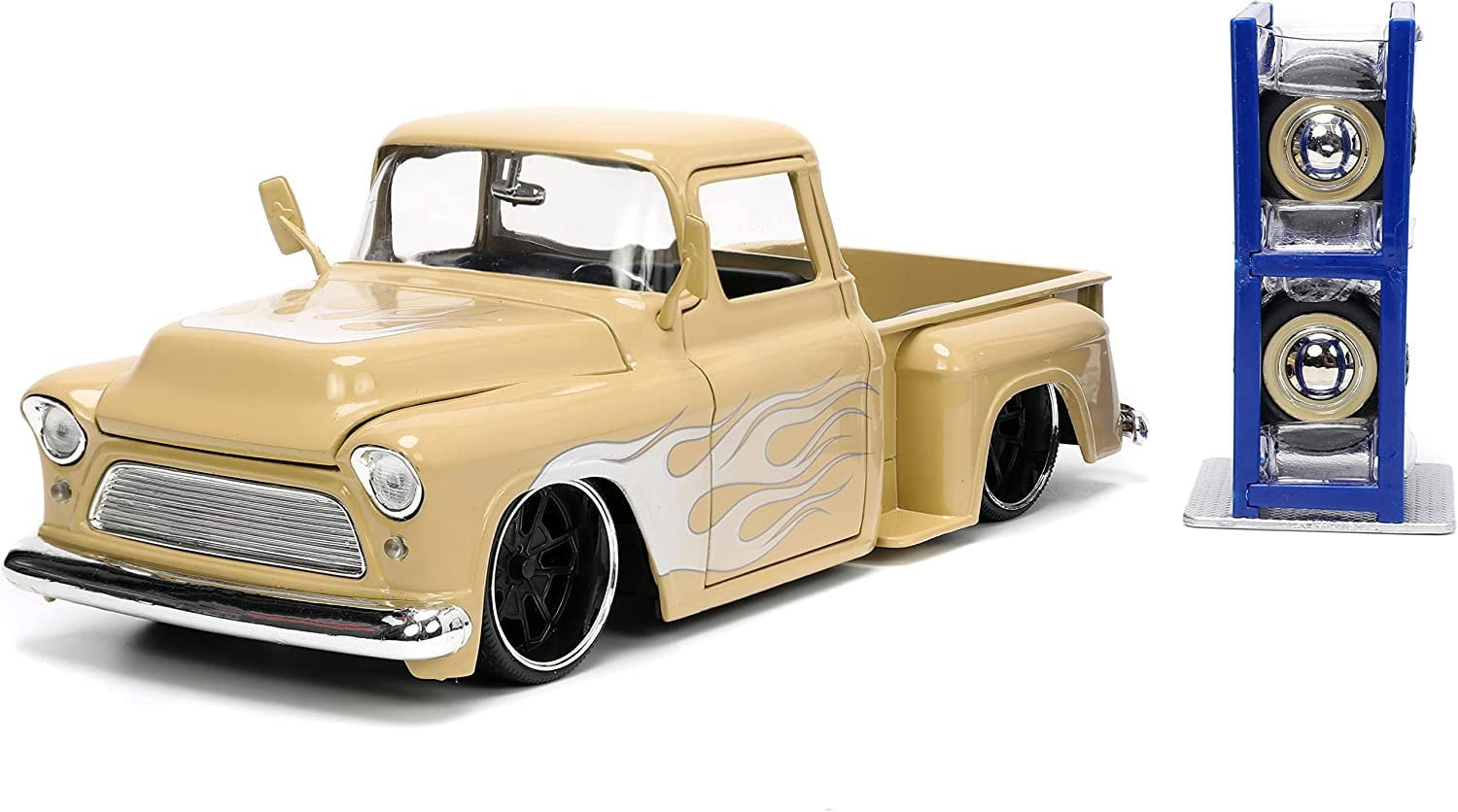 Jada 1/24 Scale Diecast 1955 Chevy Stepside Pickup Truck Tan