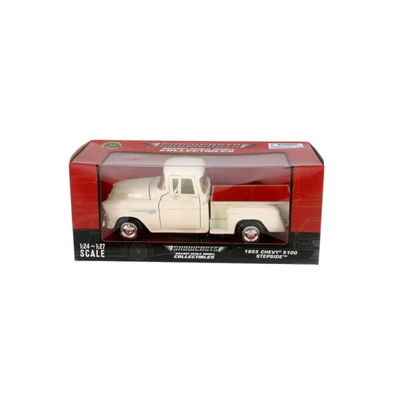 1955 Chevy 5100 Stepside Pickup, White - Showcasts 77236W - 1/24 Scale Diecast Model Car
