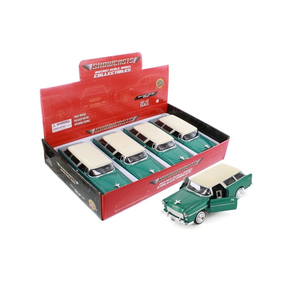 1955 Chevy Bel Air Nomad Hardtop, Green - Showcasts 77248D - 1/24 Scale Diecast Model Car