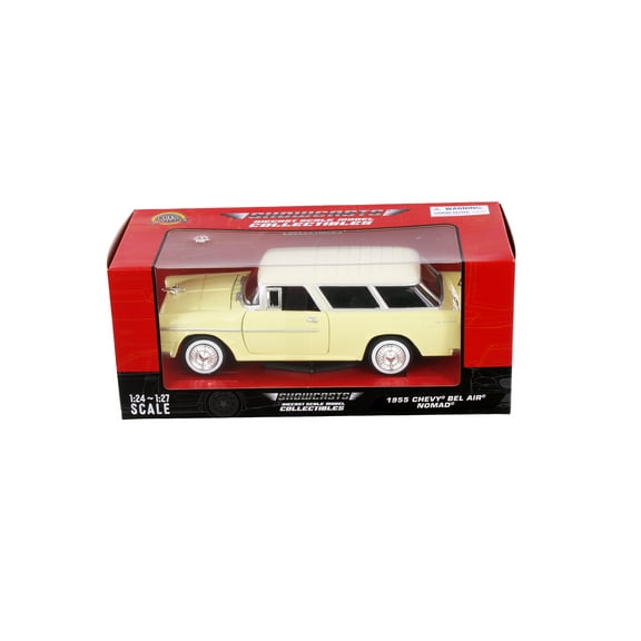 1955 Chevy Bel Air Nomad Hardtop, Yellow - Showcasts 77248YL - 1/24 Scale Diecast Model Car