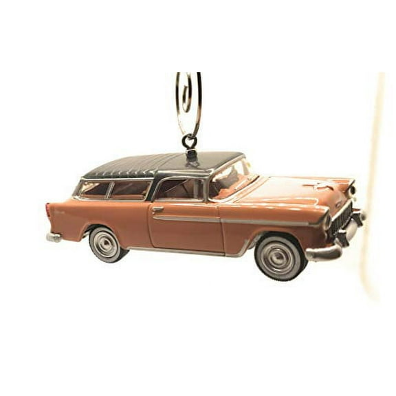 1955 Chevy Nomad Sation Wagon Christmas Ornament 1:64 Pink
