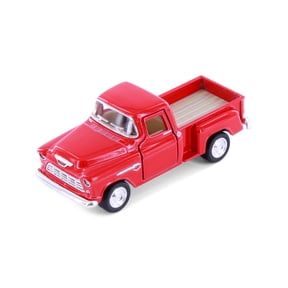 1955 Chevy Stepside Pickup Truck, Red - Kinsmart 3002D - 1/54 Scale Diecast Model Car
