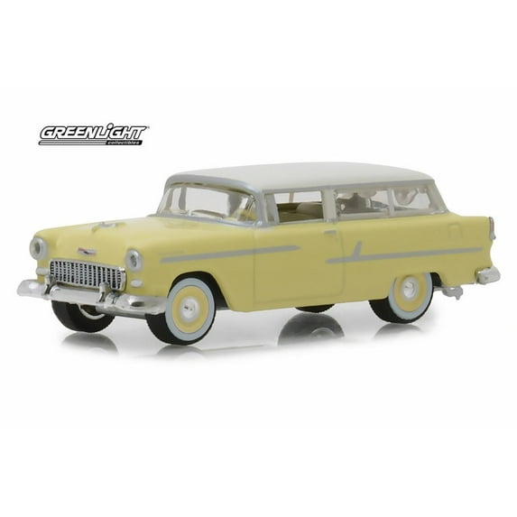 1955 Chevy Two-Ten Handyman, Yellow - Greenlight 29930A/48 - 1/64 scale Diecast Model Toy Car