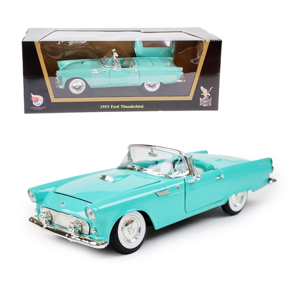 1955 Ford Thunderbird Green 1:18 Die-Cast Model by Lucky Die Cast - Vintage Convertible