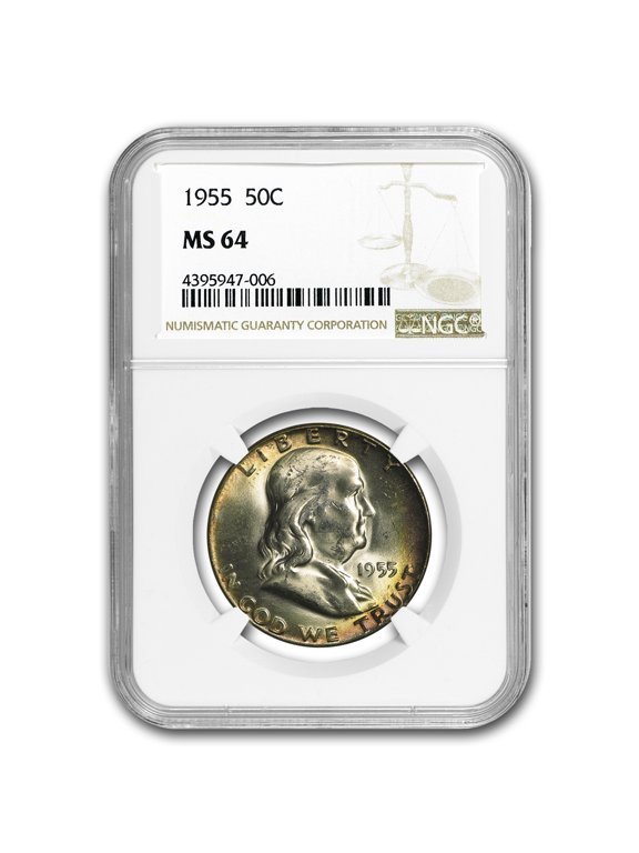 1955 Franklin Half Dollar MS-64 NGC