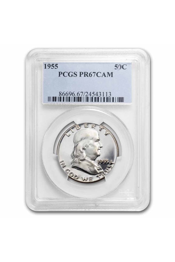 1955 Franklin Half Dollar PR-67 Cameo PCGS