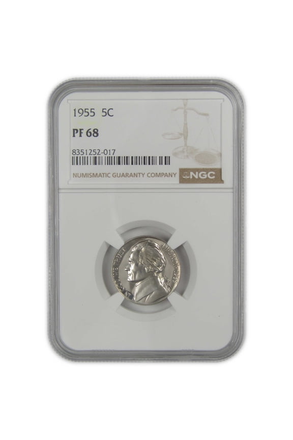 1955 Jefferson Nickel PF 68 NGC Proof 5c Coin SKU:I20635