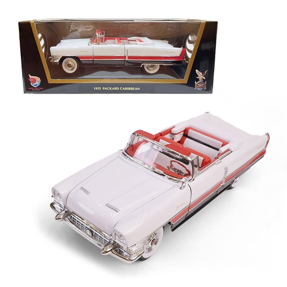 1955 Packard Caribbean Orange & White 1:18 Die-Cast Model by Lucky Die Cast - Luxury Classic