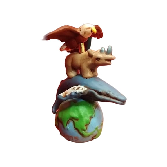 1995 Precious Creations (Animal) Hallmark Keepsake Christmas Tree Ornaments QXM4077