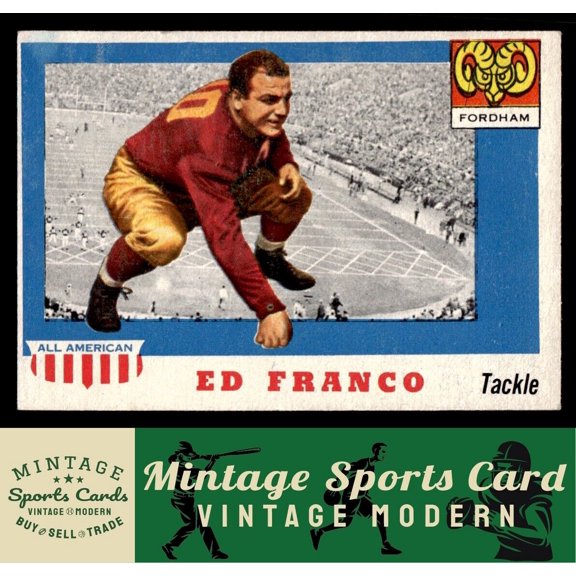 1955 Topps All-American Ed Franco #58 Fordham Rams Football Card