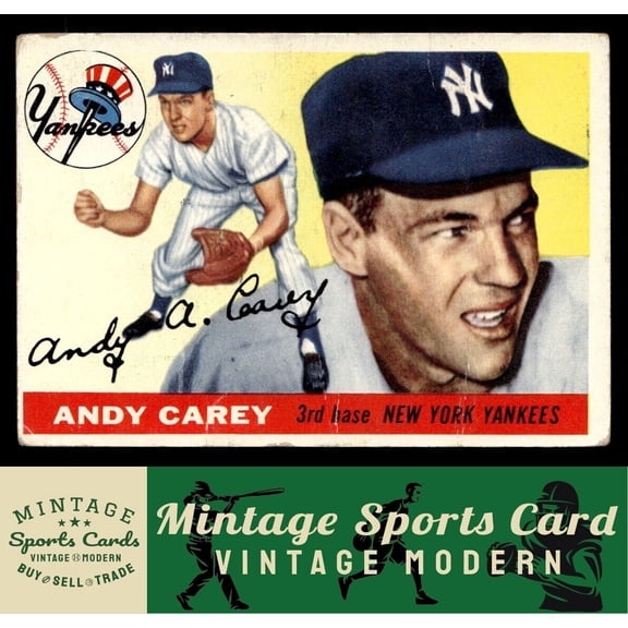1955 Topps Andy Carey #20 New York Yankees Baseball Card