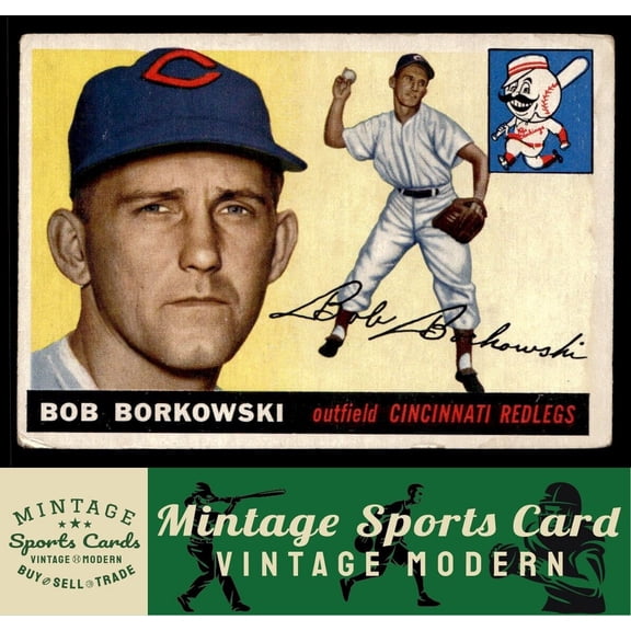 1955 Topps Bob Borkowski Cincinnati Redlegs #74 Baseball Card
