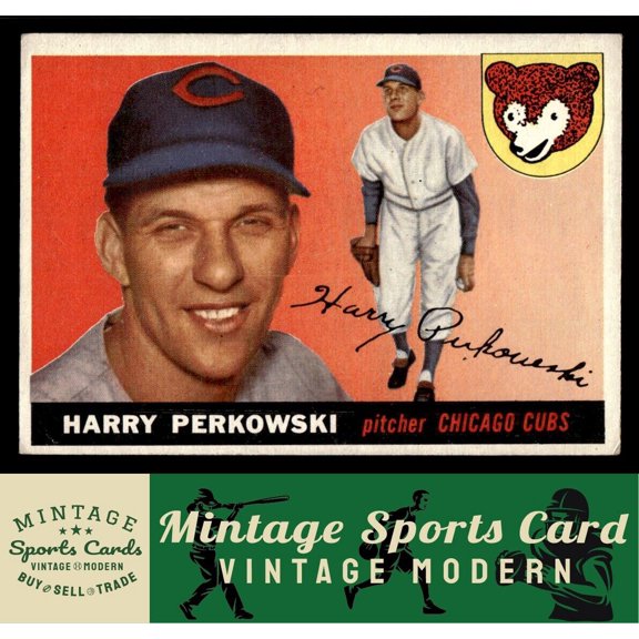 1955 Topps Harry Perkowski #184 Chicago Cubs Baseball Card
