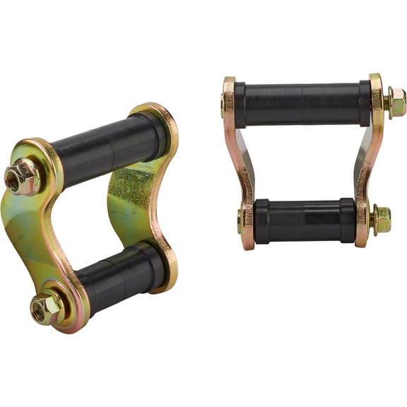 Speedway Motors Rear Leaf Spring Shackle Kit Compatible with 1956-1957 Chevy Car Steel Replacement Shackles Pins Hardware for 2 Inch Springs Complete Pair